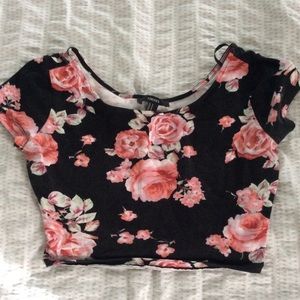 Flower pattern crop top